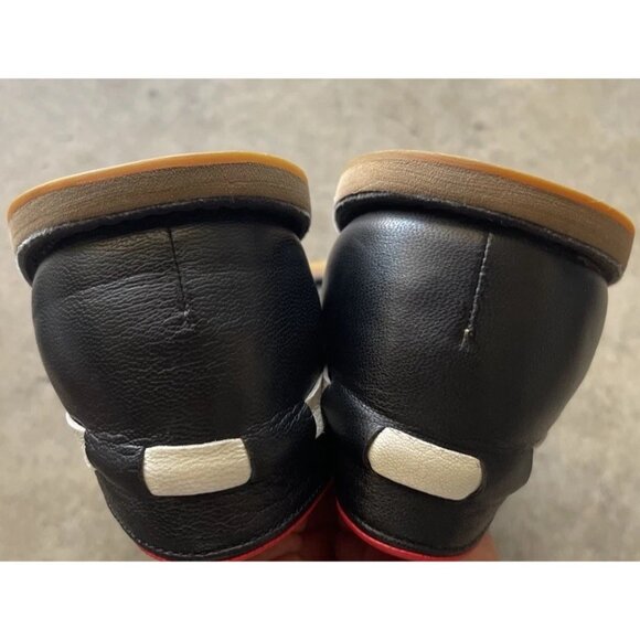 Vintage Onitsuka Tiger D1K1L Men’s shoes Sz 9 F460811 Black White Red Leather - Picture 6 of 11